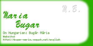 maria bugar business card